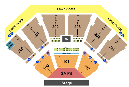 Dos Equis Pavilion Dierks Bentley Seating Chart